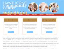 Tablet Screenshot of hawthornecommunitycenter.org